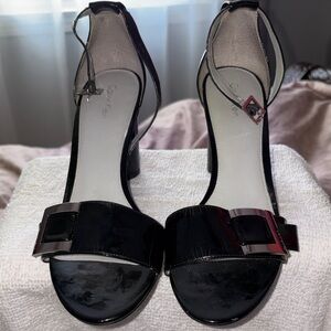 Calvin Klein Patent Leather Glossy Black Women's Heels